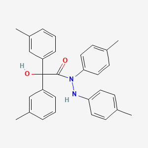 molecular formula C30H30N2O2 B14157456 2-hydroxy-2,2-bis(3-methylphenyl)-N,N'-bis(4-methylphenyl)acetohydrazide CAS No. 4632-42-2