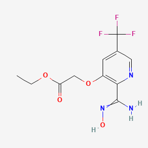 Ethyl {[2-[amino(hydroxyimino)methyl]-5-(trifluoromethyl)pyridin-3-yl]oxy}acetate