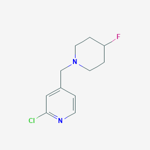 molecular formula C11H14ClFN2 B1415748 2-Chloro-4-[(4-fluoropiperidin-1-yl)methyl]pyridine CAS No. 2015552-86-8