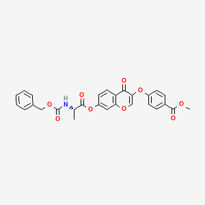 methyl 4-{[7-({N-[(benzyloxy)carbonyl]-L-alanyl}oxy)-4-oxo-4H-chromen-3-yl]oxy}benzoate