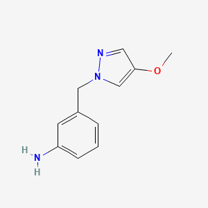molecular formula C11H13N3O B1415752 3-(4-Methoxypyrazol-1-ylmethyl)-phenylamine CAS No. 1871484-32-0