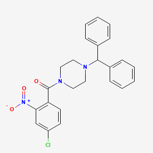 molecular formula C24H22ClN3O3 B14157521 (4-Chloro-2-nitrophenyl)[4-(diphenylmethyl)piperazin-1-yl]methanone CAS No. 5697-17-6