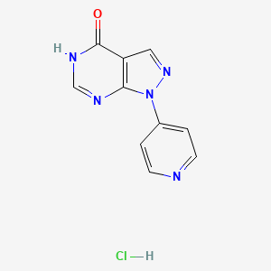 molecular formula C10H8ClN5O B1415754 盐酸1-(吡啶-4-基)-1H,4H,5H-吡唑并[3,4-d]嘧啶-4-酮 CAS No. 1803583-22-3