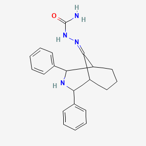 molecular formula C21H24N4O B14157548 [(2,4-Diphenyl-3-azabicyclo[3.3.1]nonan-9-ylidene)amino]urea CAS No. 1005072-57-0