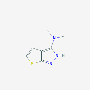 molecular formula C7H9N3S B1415755 N,N-dimethyl-1H-thieno[2,3-c]pyrazol-3-amine CAS No. 2227272-46-8