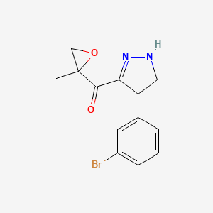 molecular formula C13H13BrN2O2 B14157577 [4-(3-bromophenyl)-4,5-dihydro-1H-pyrazol-3-yl]-(2-methyloxiran-2-yl)methanone CAS No. 382619-98-9