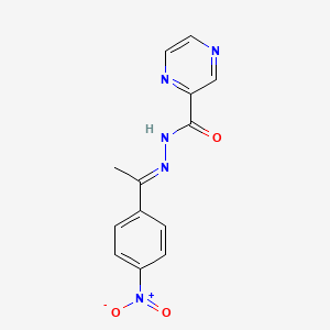 molecular formula C13H11N5O3 B14157583 N'-[(1E)-1-(4-nitrophenyl)ethylidene]pyrazine-2-carbohydrazide 