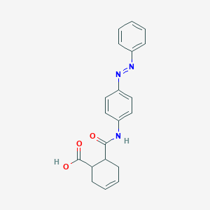 molecular formula C20H19N3O3 B14157592 6-({4-[(E)-phenyldiazenyl]phenyl}carbamoyl)cyclohex-3-ene-1-carboxylic acid CAS No. 545339-46-6