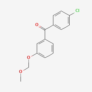molecular formula C15H13ClO3 B1415761 (4-Chlorophenyl)[3-(methoxymethoxy)phenyl]methanone CAS No. 938458-70-9