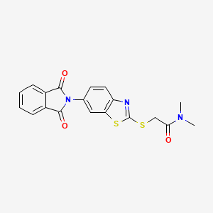 2-[[6-(1,3-dioxoisoindol-2-yl)-1,3-benzothiazol-2-yl]sulfanyl]-N,N-dimethylacetamide