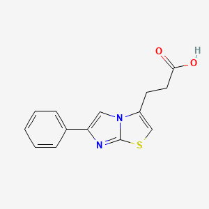 molecular formula C14H12N2O2S B1415765 3-(6-Phenylimidazo[2,1-b][1,3]thiazol-3-yl)propanoic acid CAS No. 1040631-67-1