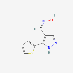N-{[5-(thiophen-2-yl)-1H-pyrazol-4-yl]methylidene}hydroxylamine