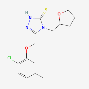 5-[(2-chloro-5-methylphenoxy)methyl]-4-(tetrahydrofuran-2-ylmethyl)-4H-1,2,4-triazole-3-thiol