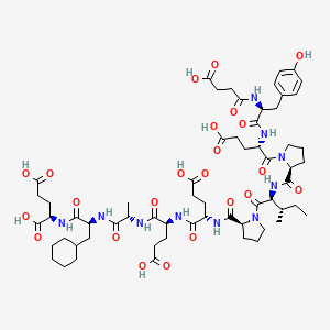 Succinyl-tyrosyl-glutamyl-prolyl-isoleucyl-prolyl-glutamyl-glutamyl-alanyl-beta-cyclohexylalanyl-glutamine