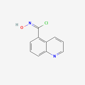 molecular formula C10H7ClN2O B1415771 (5E)-N-Hydroxyquinoline-5-carboximidoyl chloride CAS No. 1956426-91-7