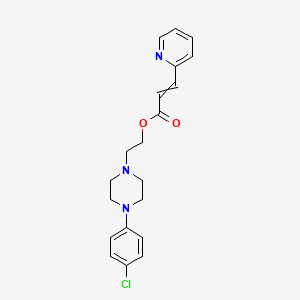 2-Pyridineacrylic acid, 2-(4-(p-chlorophenyl)-1-piperazinyl) ethyl ester