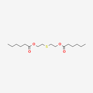 molecular formula C16H30O4S B14157745 Sulfanediyldiethane-2,1-diyl dihexanoate CAS No. 4275-29-0