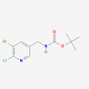 molecular formula C11H14BrClN2O2 B1415775 Tert-butyl ((5-bromo-6-chloropyridin-3-yl)methyl)carbamate CAS No. 2231673-63-3