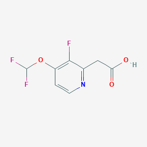 molecular formula C8H6F3NO3 B1415776 2-(4-(Difluoromethoxy)-3-fluoropyridin-2-yl)acetic acid CAS No. 1804886-42-7