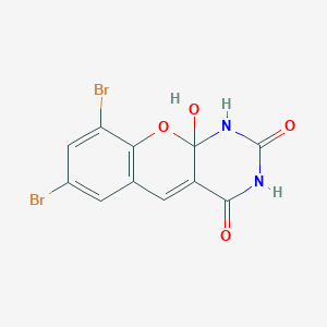 7,9-dibromo-10a-hydroxy-1,10a-dihydro-2H-chromeno[2,3-d]pyrimidine-2,4(3H)-dione