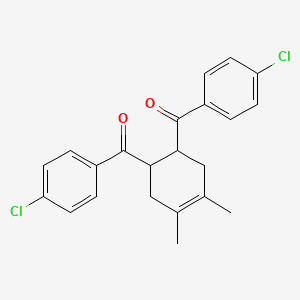 molecular formula C22H20Cl2O2 B14157780 (4,5-Dimethylcyclohex-4-ene-1,2-diyl)bis[(4-chlorophenyl)methanone] CAS No. 5465-45-2