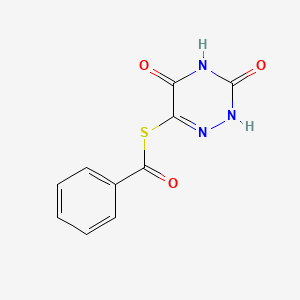 S-(3,5-Dioxo-2,3,4,5-tetrahydro-1,2,4-triazin-6-yl) benzenecarbothioate