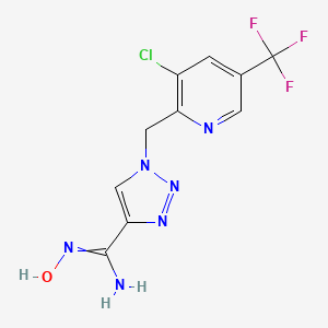 1-((3-Chloro-5-(trifluoromethyl)pyridin-2-yl)methyl)-N-hydroxy-1H-1,2,3-triazole-4-carboximidamide