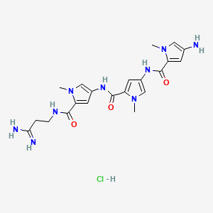 4-amino-N-[5-[[5-[(3-amino-3-iminopropyl)carbamoyl]-1-methylpyrrol-3-yl]carbamoyl]-1-methylpyrrol-3-yl]-1-methylpyrrole-2-carboxamide;hydrochloride