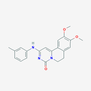 molecular formula C21H21N3O3 B14157839 9,10-Dimethoxy-2-(3-methylanilino)-6,7-dihydropyrimido[6,1-a]isoquinolin-4-one CAS No. 847177-56-4