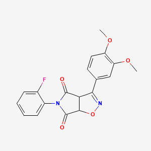 3-(3,4-dimethoxyphenyl)-5-(2-fluorophenyl)-3aH-pyrrolo[3,4-d][1,2]oxazole-4,6(5H,6aH)-dione