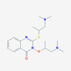 3-((1-(dimethylamino)propan-2-yl)oxy)-2-((1-(dimethylamino)propan-2-yl)thio)quinazolin-4(3H)-one