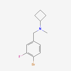 molecular formula C12H15BrFN B1415786 N-[(4-溴-3-氟苯基)甲基]-N-甲基环丁胺 CAS No. 2151672-73-8
