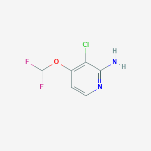 molecular formula C6H5ClF2N2O B1415788 3-Chloro-4-(difluoromethoxy)pyridin-2-amine CAS No. 2231676-69-8
