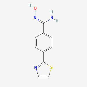 molecular formula C10H9N3OS B1415791 N-Hydroxy-4-thiazol-2-yl-benzamidine CAS No. 2197064-39-2