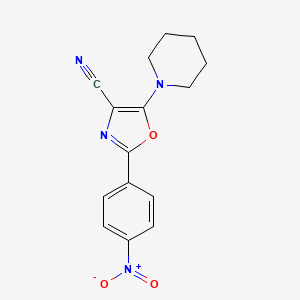 2-(4-Nitrophenyl)-5-piperidin-1-yl-1,3-oxazole-4-carbonitrile