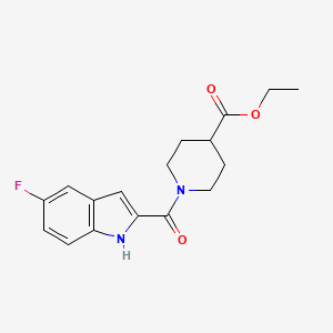 ethyl 1-(5-fluoro-1H-indole-2-carbonyl)piperidine-4-carboxylate