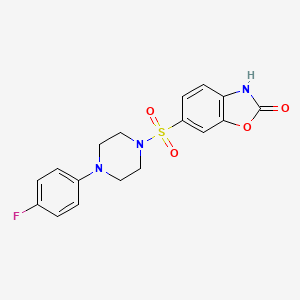 6-[4-(4-fluorophenyl)piperazin-1-yl]sulfonyl-3H-1,3-benzoxazol-2-one