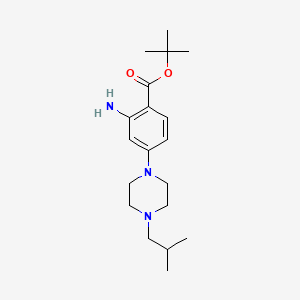 molecular formula C19H31N3O2 B1415799 tert-Butyl 2-amino-4-[4-(2-methylpropyl)piperazin-1-yl]benzoate CAS No. 2138072-25-8