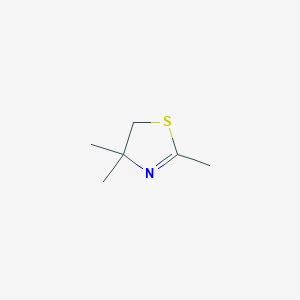 molecular formula C6H11NS B14158000 Thiazole, 4,5-dihydro-2,4,4-trimethyl- CAS No. 4145-94-2