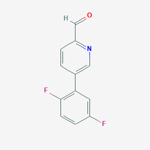 molecular formula C12H7F2NO B1415801 5-(2,5-二氟苯基)吡啶-2-甲醛 CAS No. 2138265-63-9