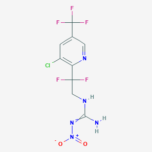 molecular formula C9H7ClF5N5O2 B1415803 N-{2-[3-氯-5-(三氟甲基)吡啶-2-基]-2,2-二氟乙基}-N''-硝基胍 CAS No. 1823194-73-5