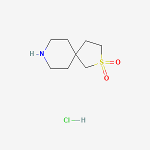 molecular formula C8H16ClNO2S B1415804 2-Thia-8-azaspiro[4.5]decane 2,2-dioxide hydrochloride CAS No. 1588960-00-2