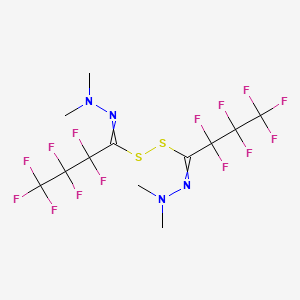 [N-(dimethylamino)-C-(1,1,2,2,3,3,3-heptafluoropropyl)carbonimidoyl]sulfanyl N-(dimethylamino)-2,2,3,3,4,4,4-heptafluorobutanimidothioate