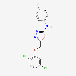 1,3,4-Oxadiazol-2-amine, 5-((2,5-dichlorophenoxy)methyl)-N-(4-iodophenyl)-