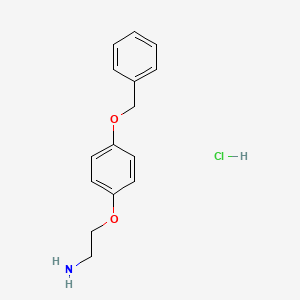 molecular formula C15H18ClNO2 B1415810 2-[4-(Benzyloxy)phenoxy]ethanamine hydrochloride CAS No. 92646-56-5
