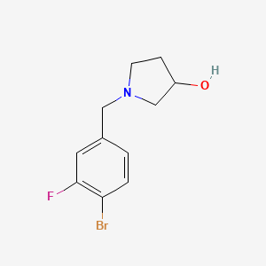 molecular formula C11H13BrFNO B1415812 1-[(4-Bromo-3-fluorophenyl)methyl]pyrrolidin-3-ol CAS No. 2159540-27-7