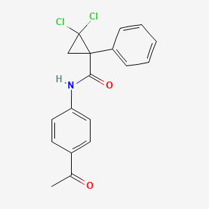 N-(4-acetylphenyl)-2,2-dichloro-1-phenylcyclopropane-1-carboxamide