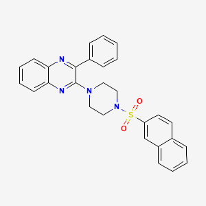 2-[4-(Naphthalen-2-ylsulfonyl)piperazin-1-yl]-3-phenylquinoxaline