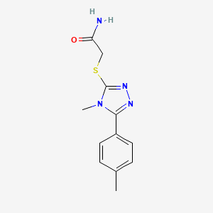 2-{[4-methyl-5-(4-methylphenyl)-4H-1,2,4-triazol-3-yl]sulfanyl}acetamide