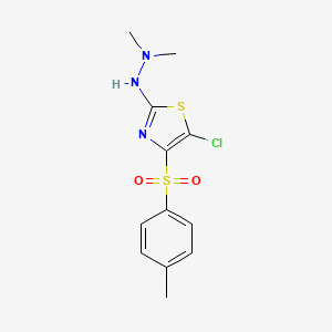 2-[5-Chloro-4-(4-methylphenyl)sulfonyl-1,3-thiazol-2-yl]-1,1-dimethylhydrazine